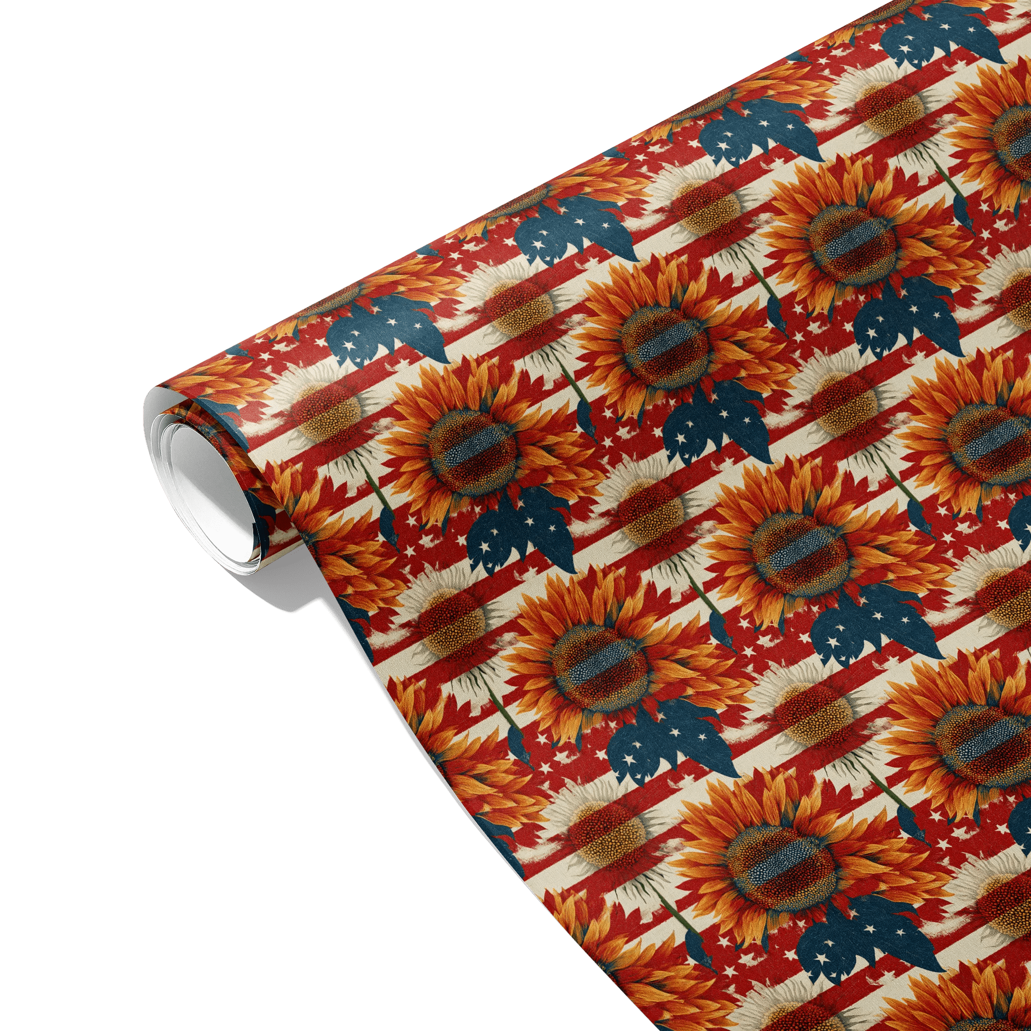 Vintage Victory Sunflowers Gift Wrapping Paper