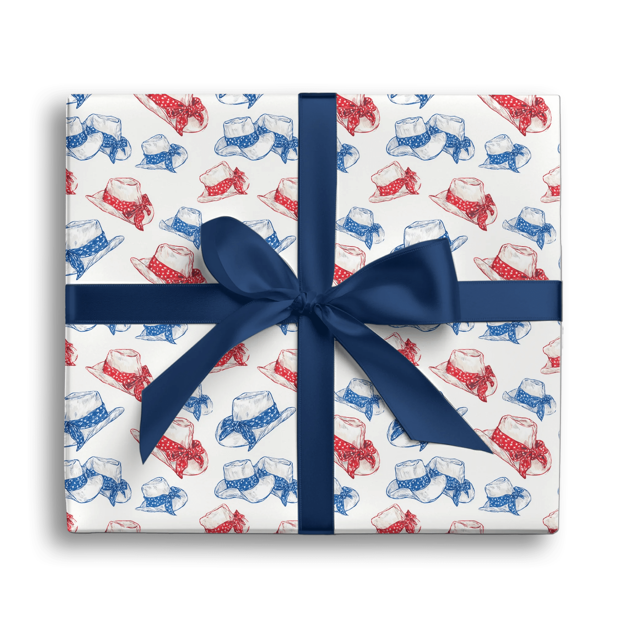Sketched Stetson Style Gift Wrapping Paper