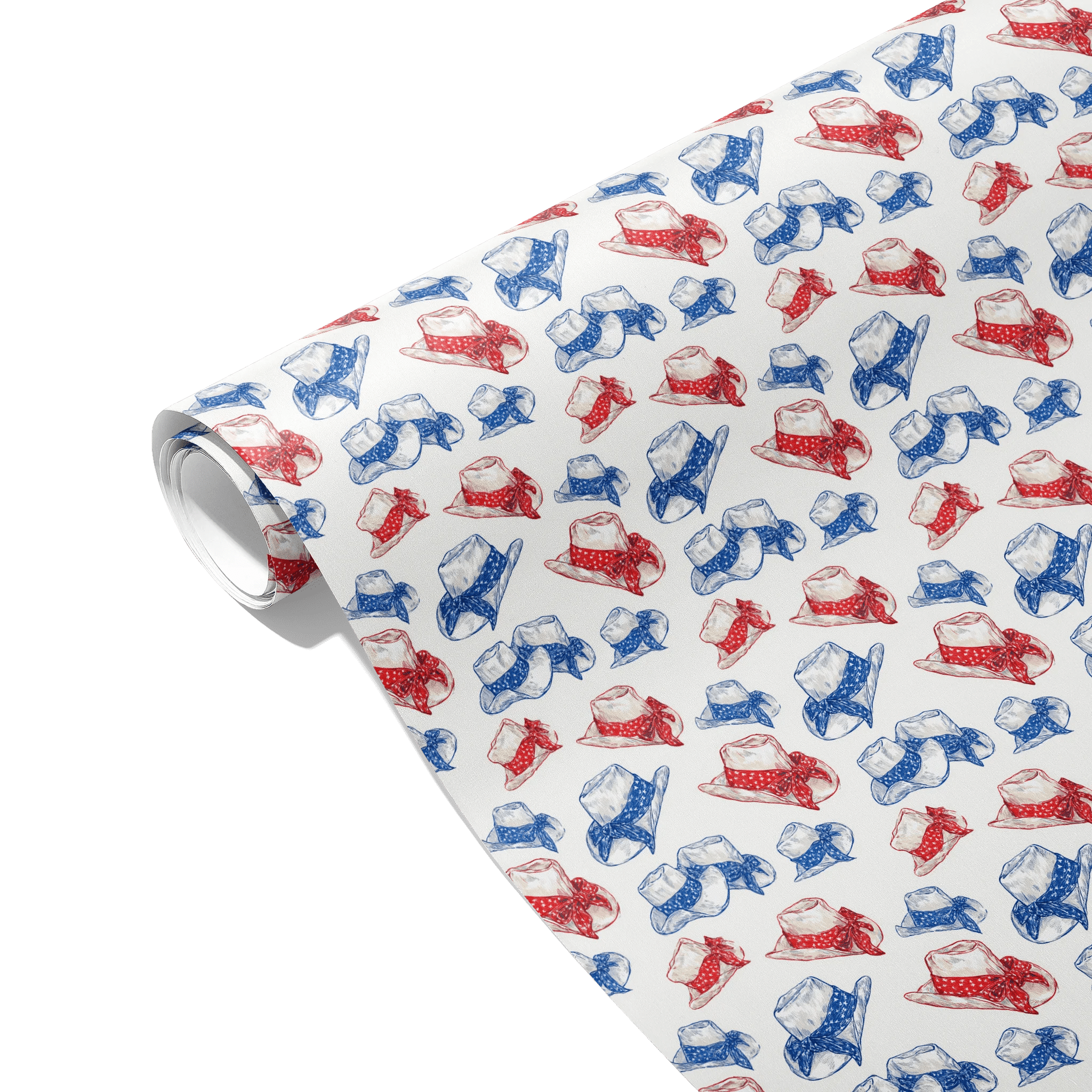 Sketched Stetson Style Gift Wrapping Paper