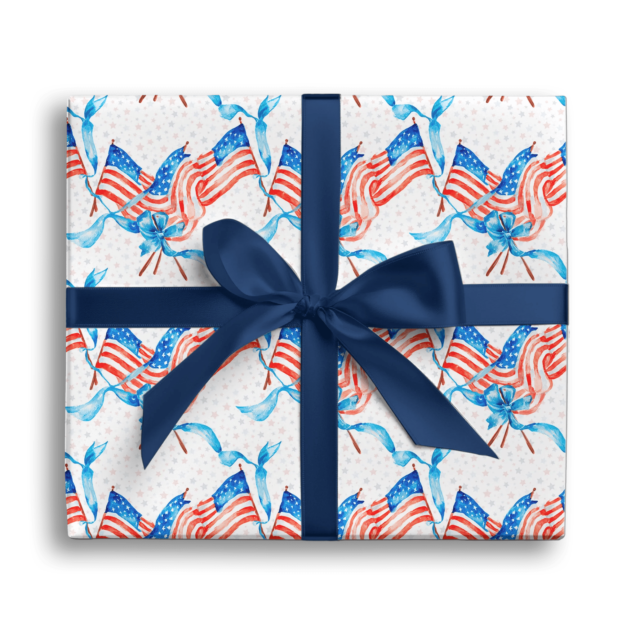 Flowing Flag Ribbons Gift Wrapping Paper