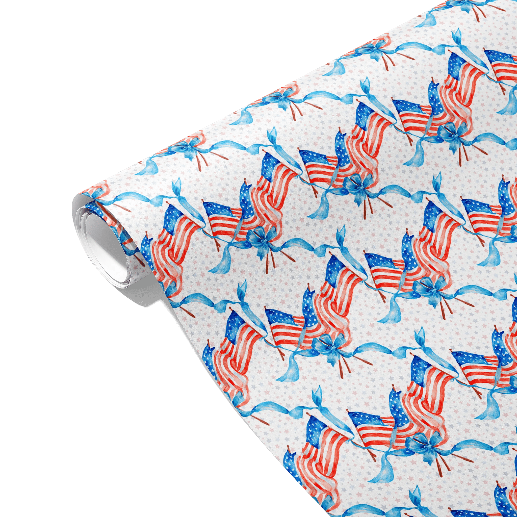 Flowing Flag Ribbons Gift Wrapping Paper
