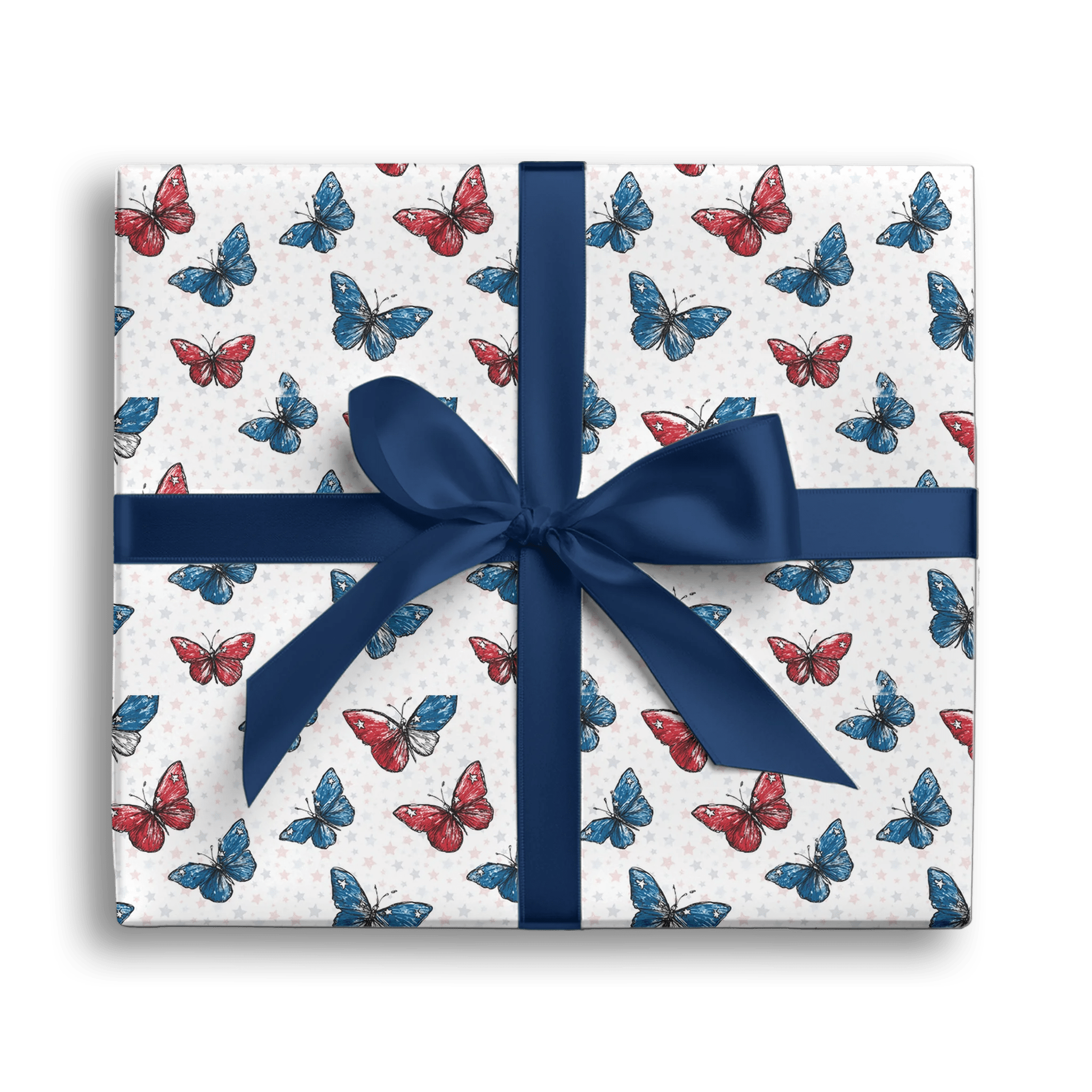 Sketched Soaring Butterflies Gift Wrapping Paper