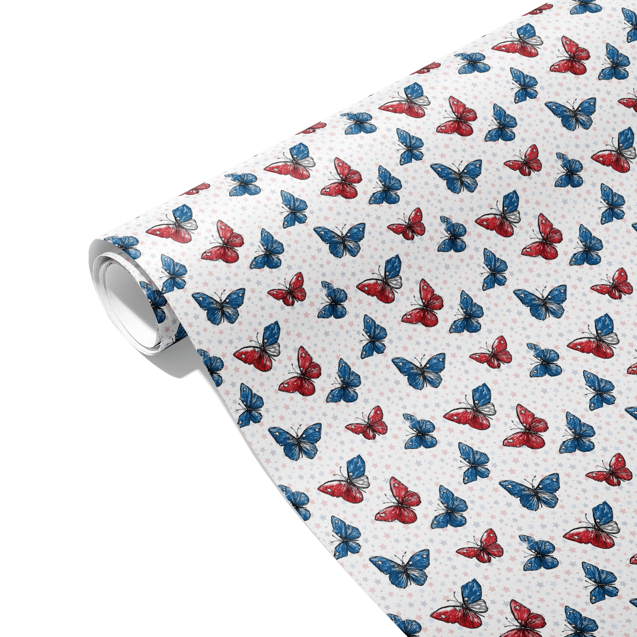 Sketched Soaring Butterflies Gift Wrapping Paper