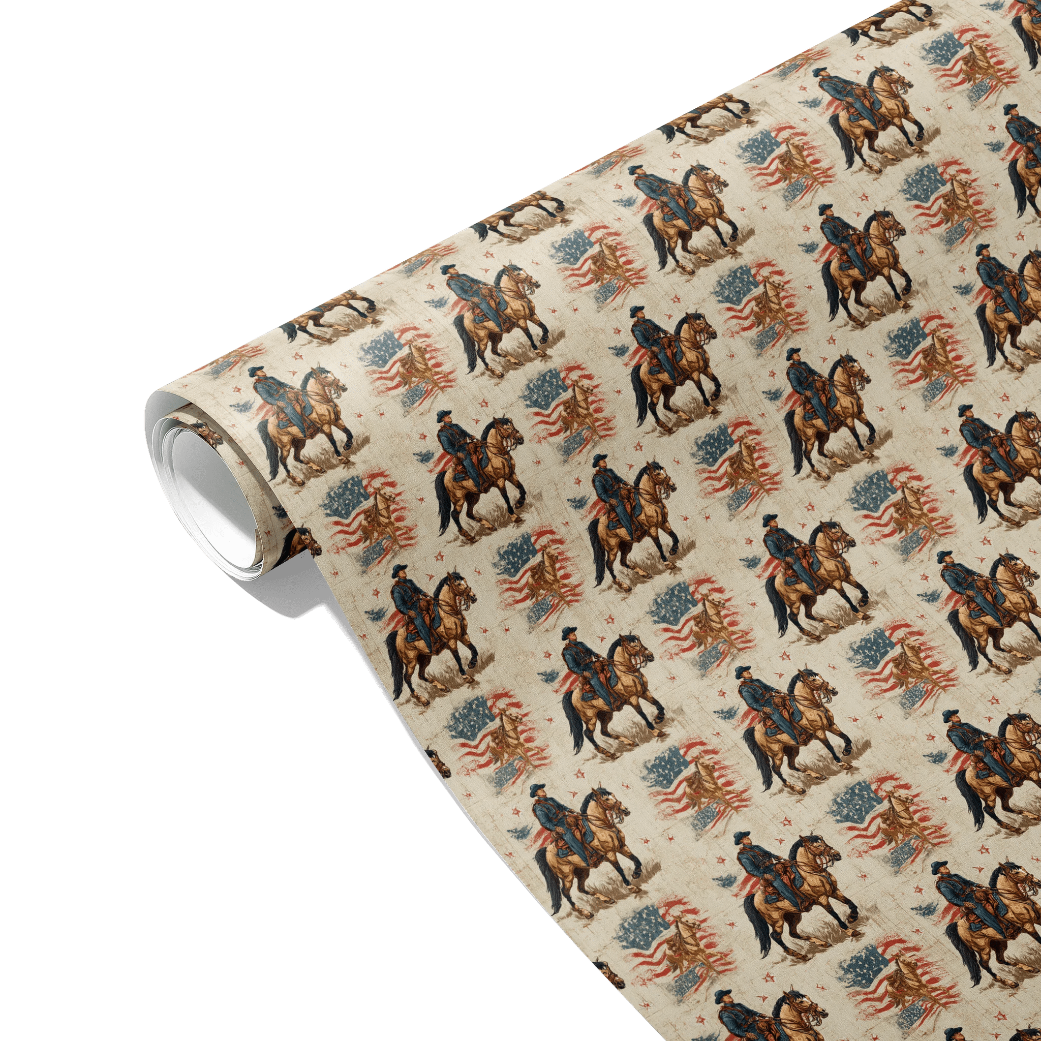 Frontier Flag Cowboys Gift Wrapping Paper