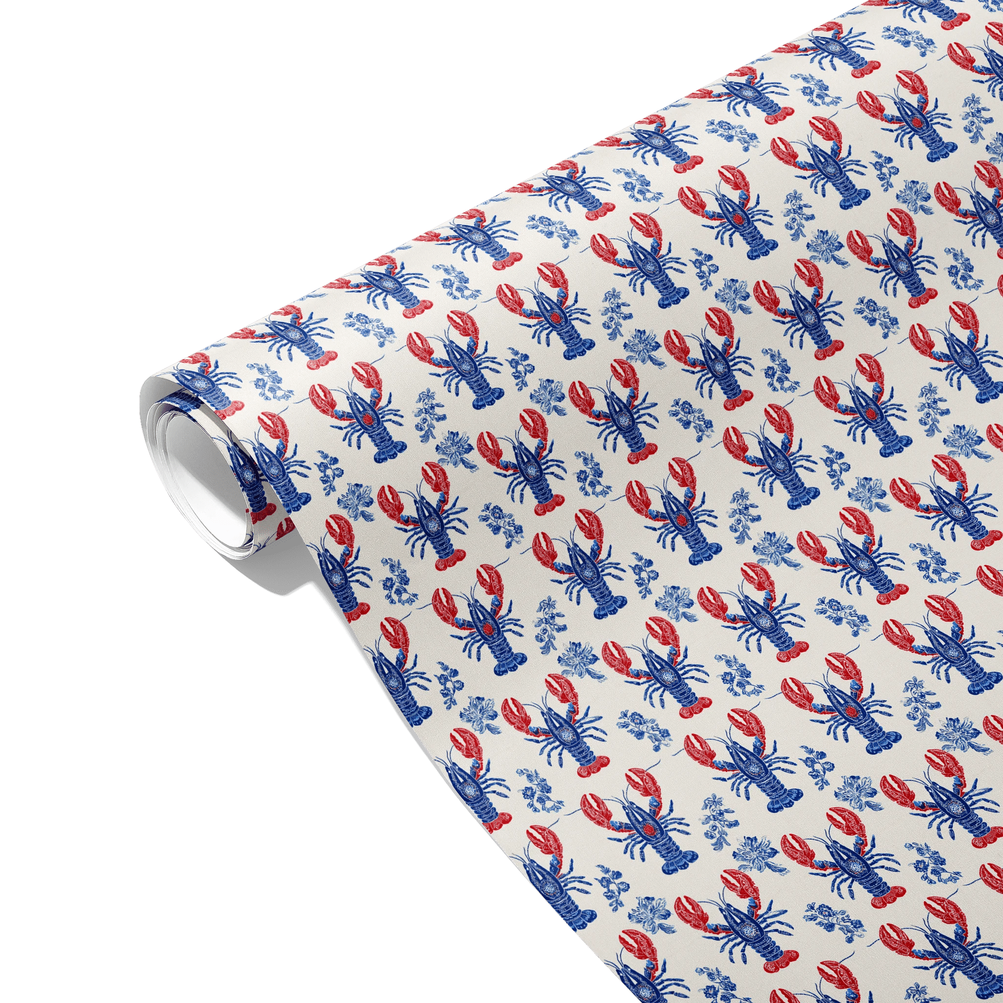 Coastal Patriotic Lobsters Gift Wrapping Paper