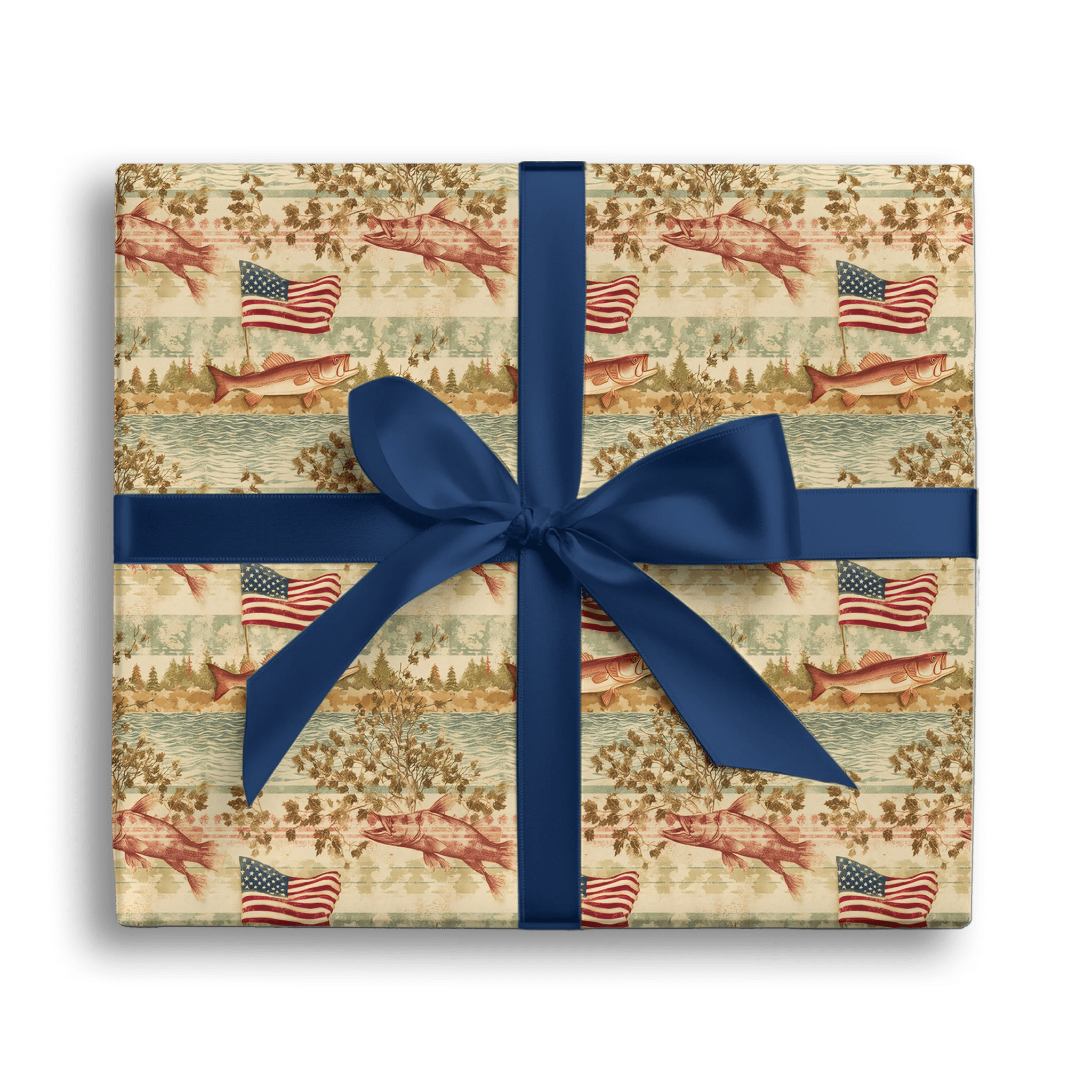 Vintage Voyage Fish Gift Wrapping Paper