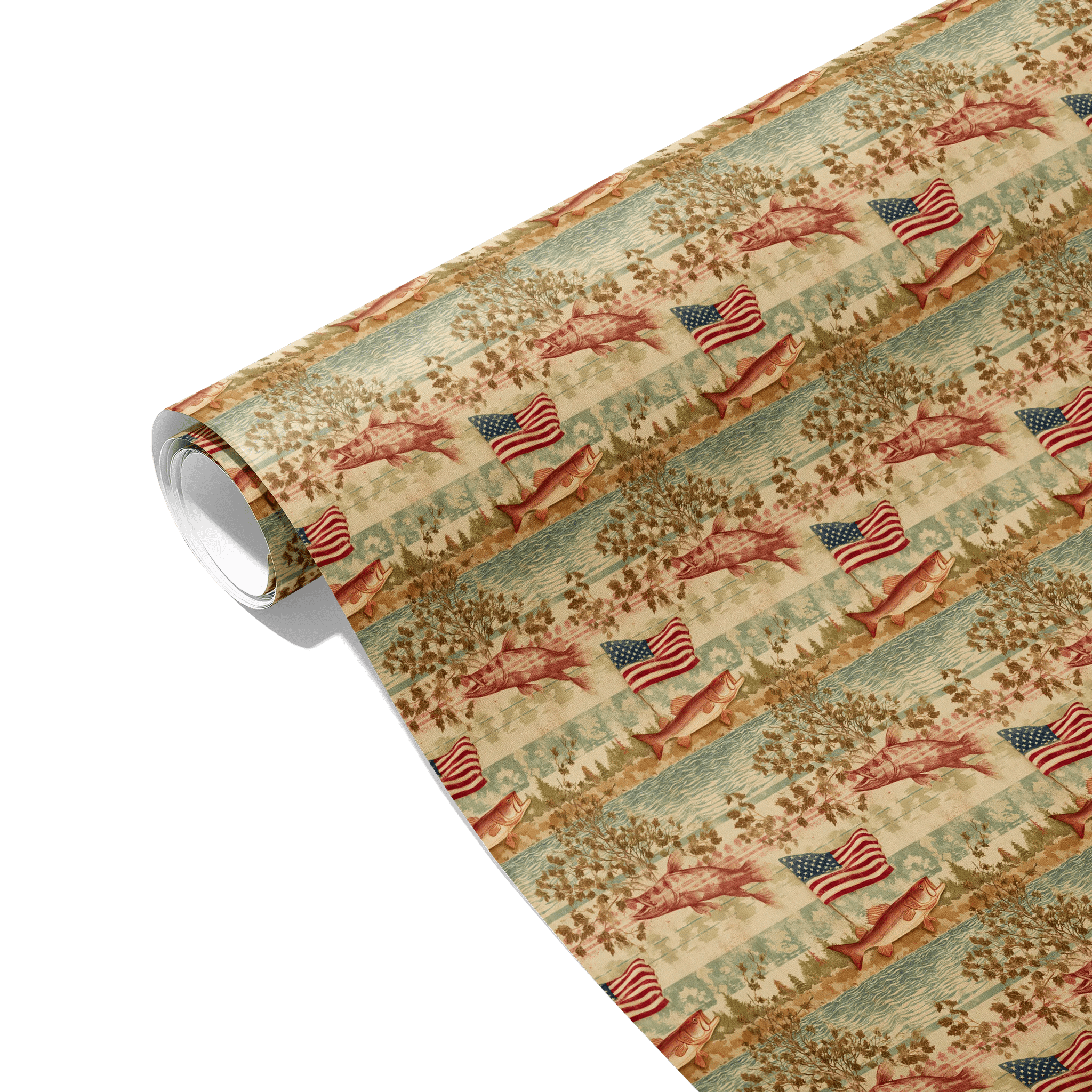 Vintage Voyage Fish Gift Wrapping Paper