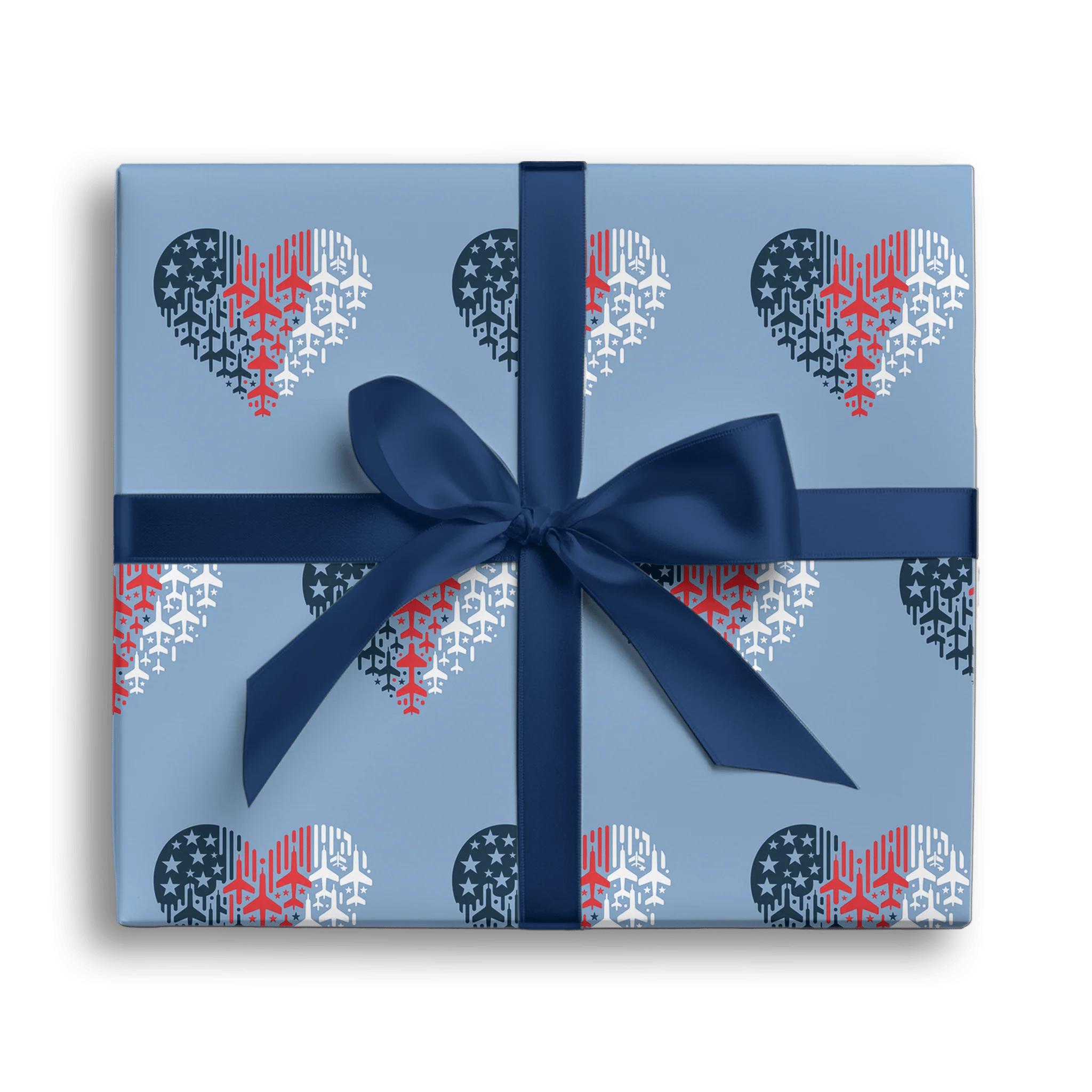Plane Perspective Heart Gift Wrapping Paper