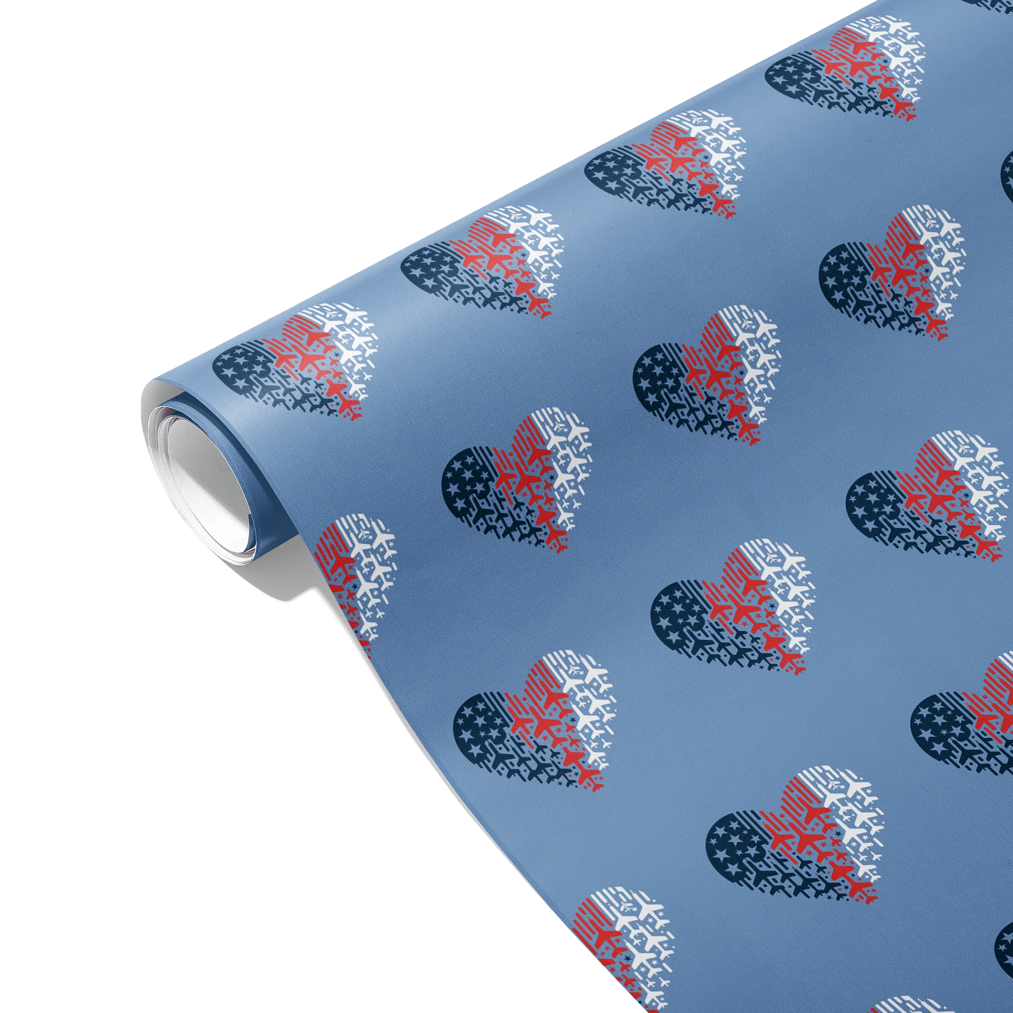 Plane Perspective Heart Gift Wrapping Paper