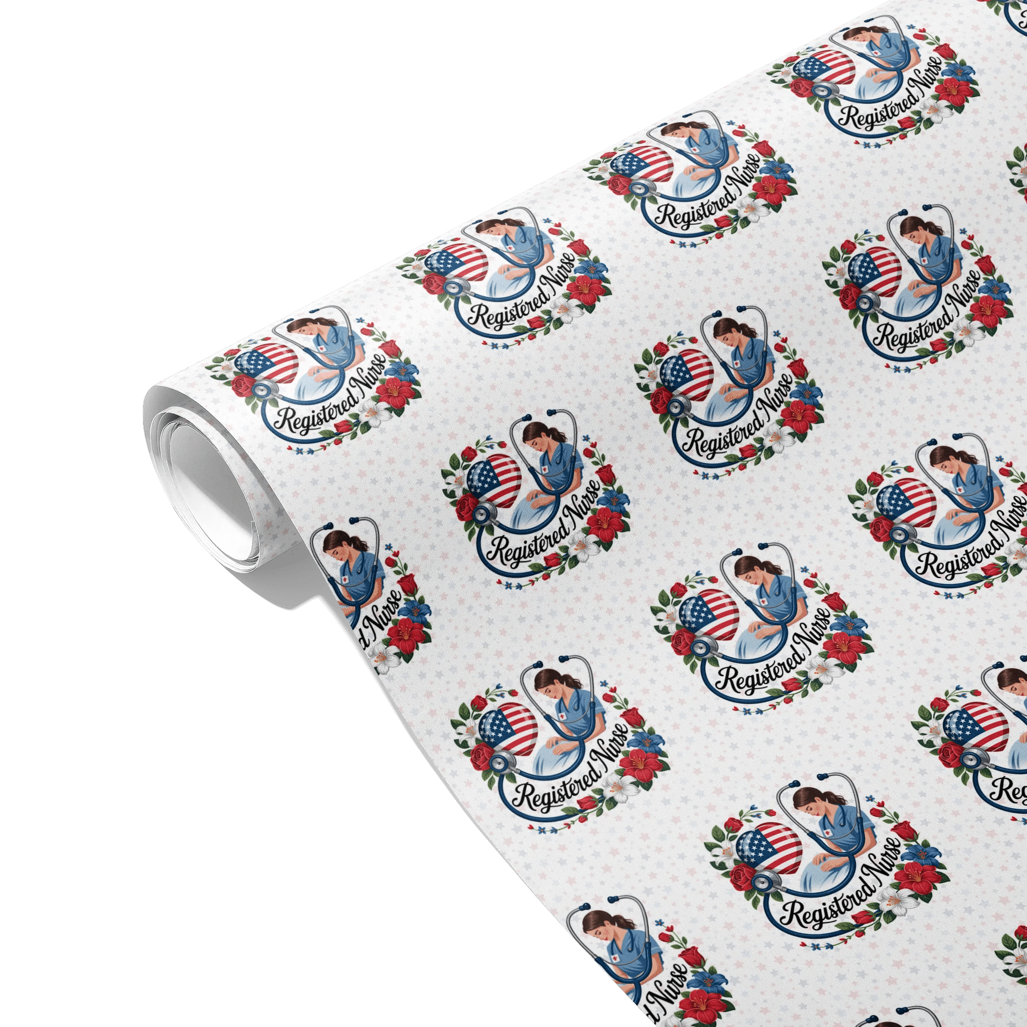 Nurse's Honor Heart Gift Wrapping Paper