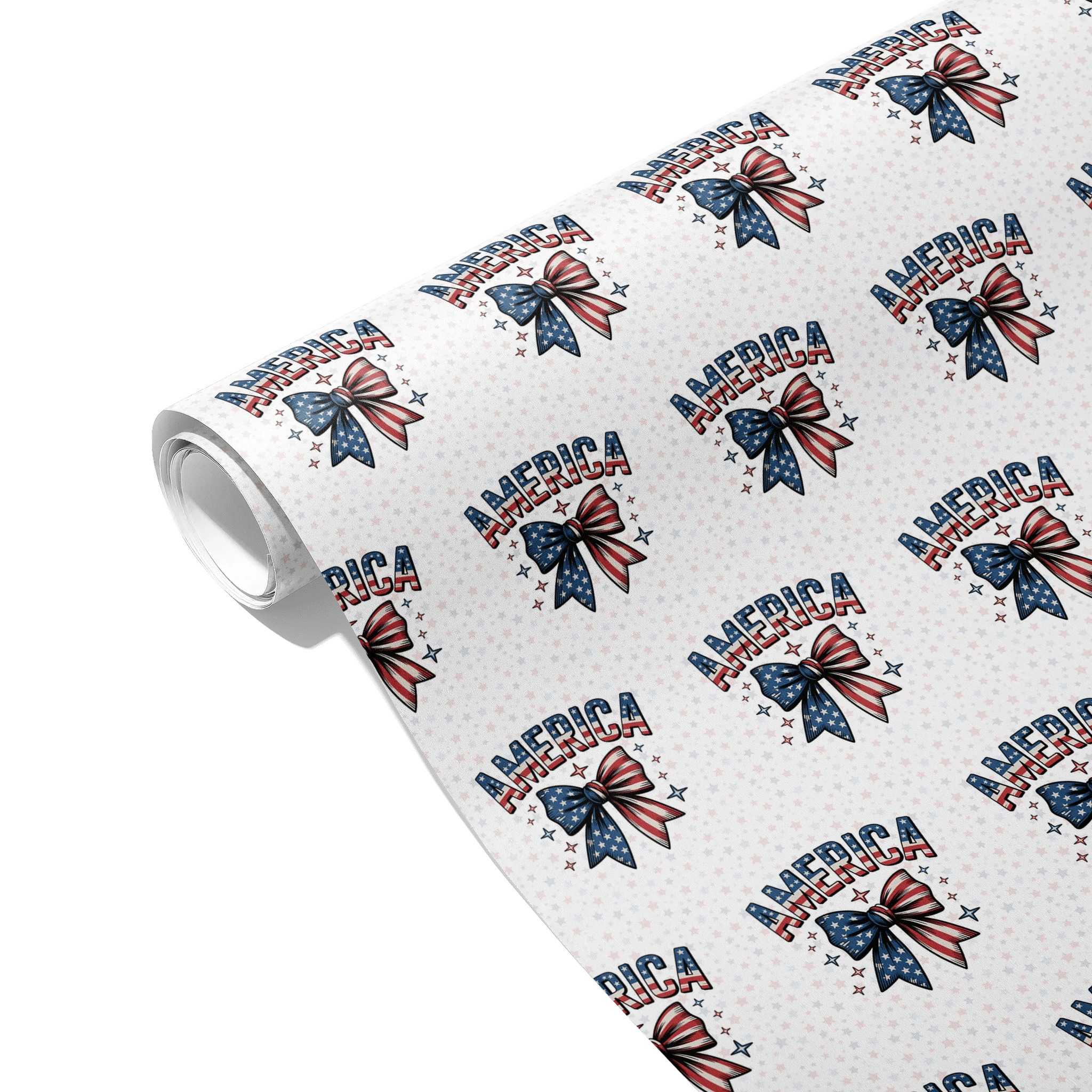 Bow-tied Banner America Gift Wrapping Paper