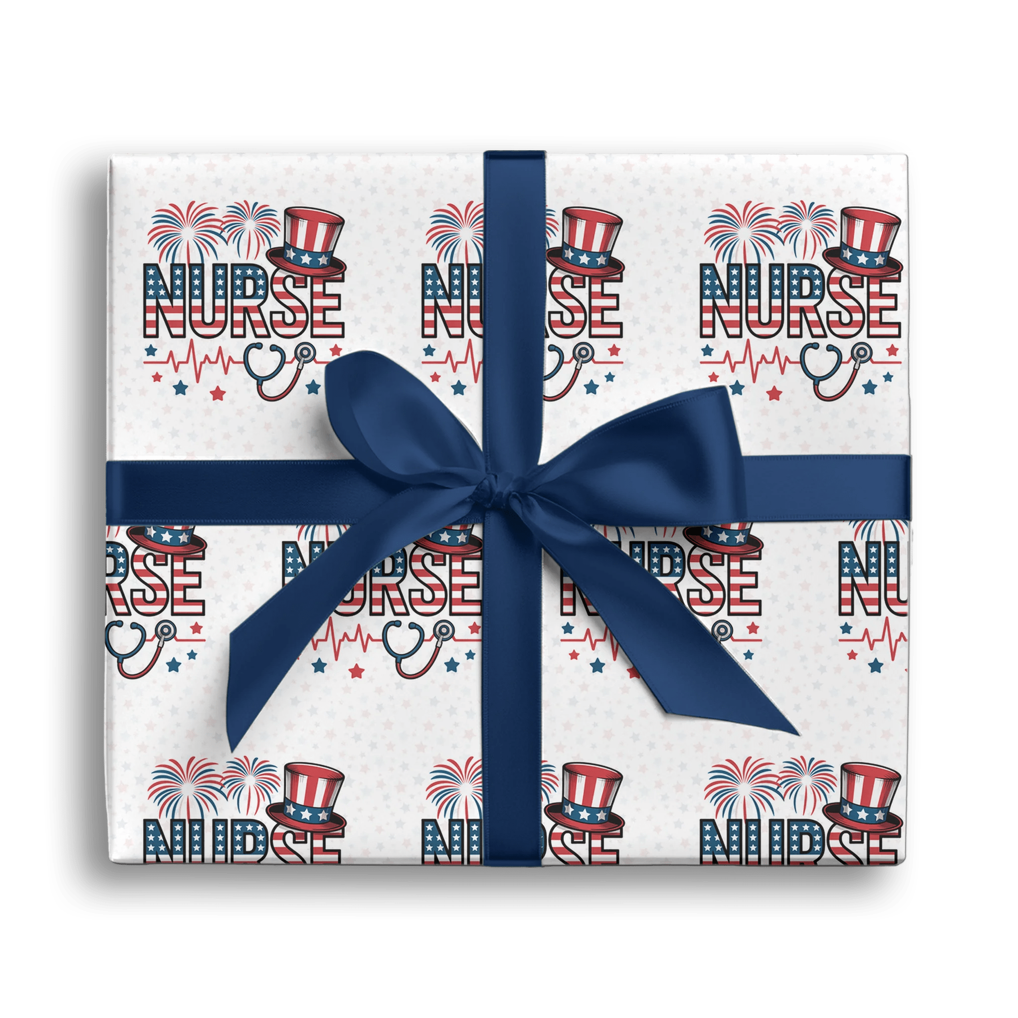 Nurse's Star Stethoscope Gift Wrapping Paper