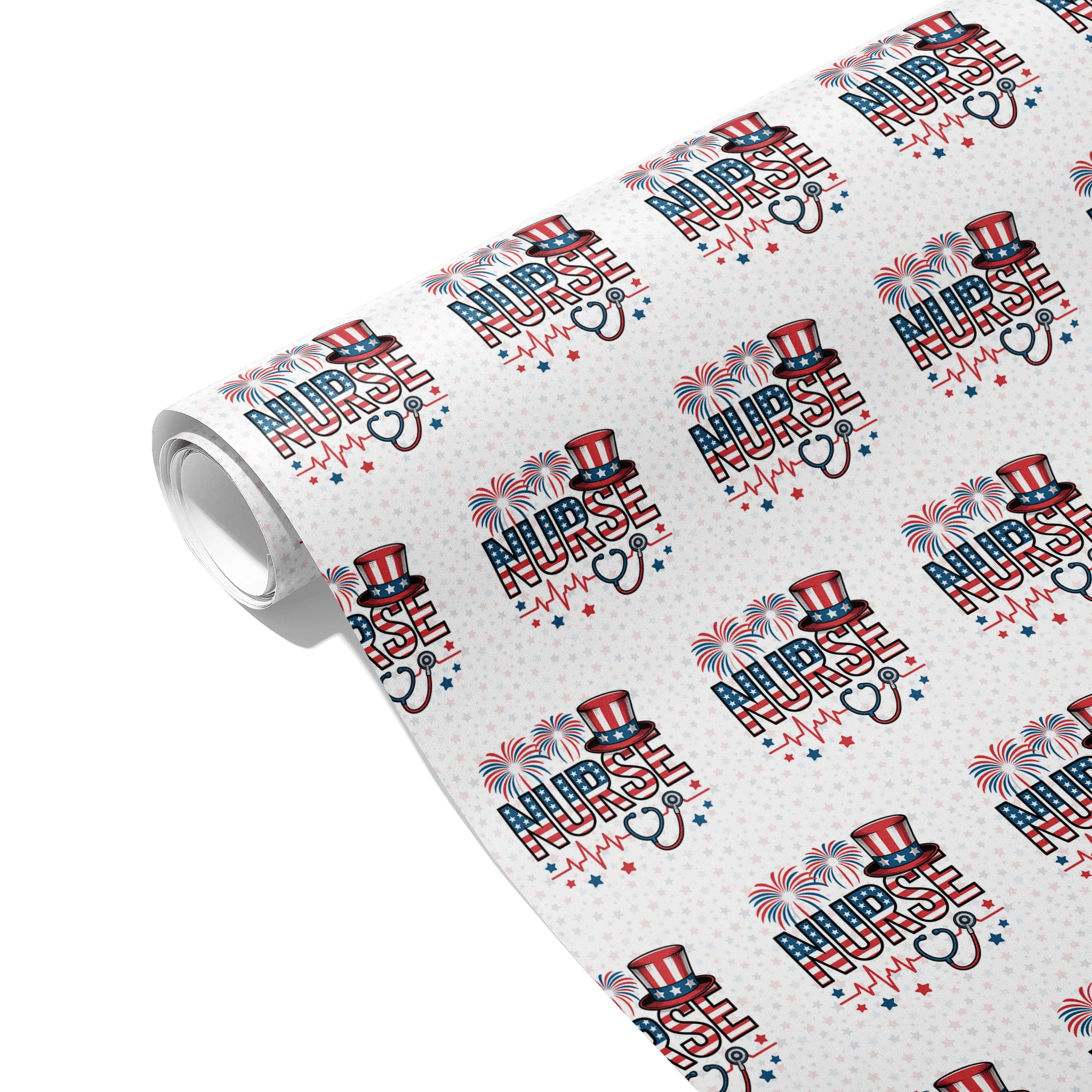 Nurse's Star Stethoscope Gift Wrapping Paper