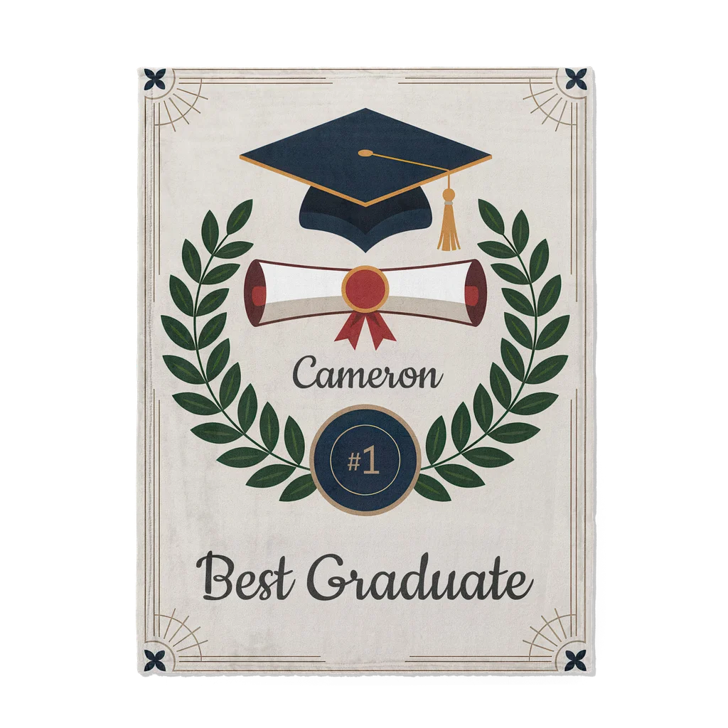 Graduation Achievement Personalized Plush Blanket