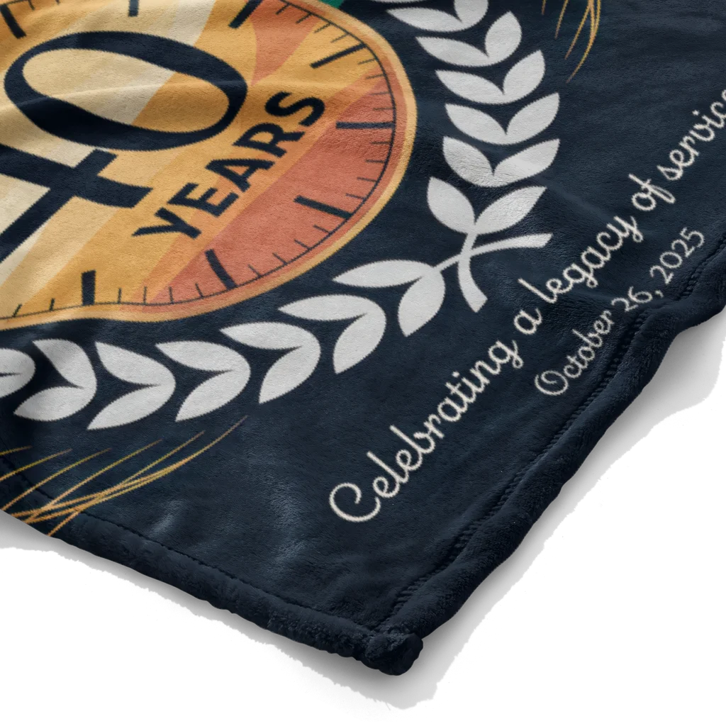 Retirement Celebration Personalized Plush Blanket