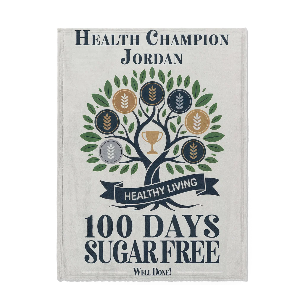 Men's Healthy Lifestyle Personalized Plush Blanket