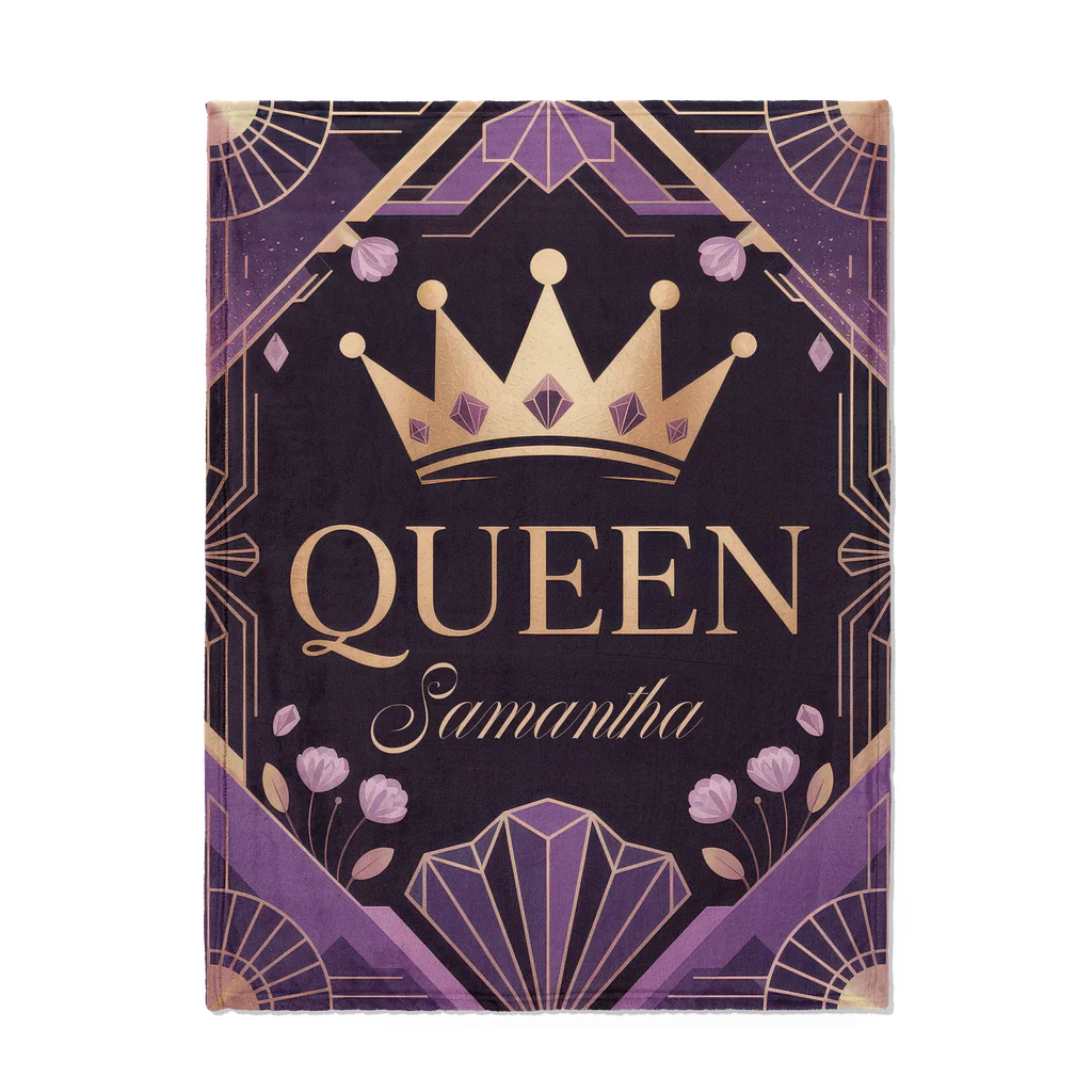 Women's Inner Queen Personalized Plush Blanket