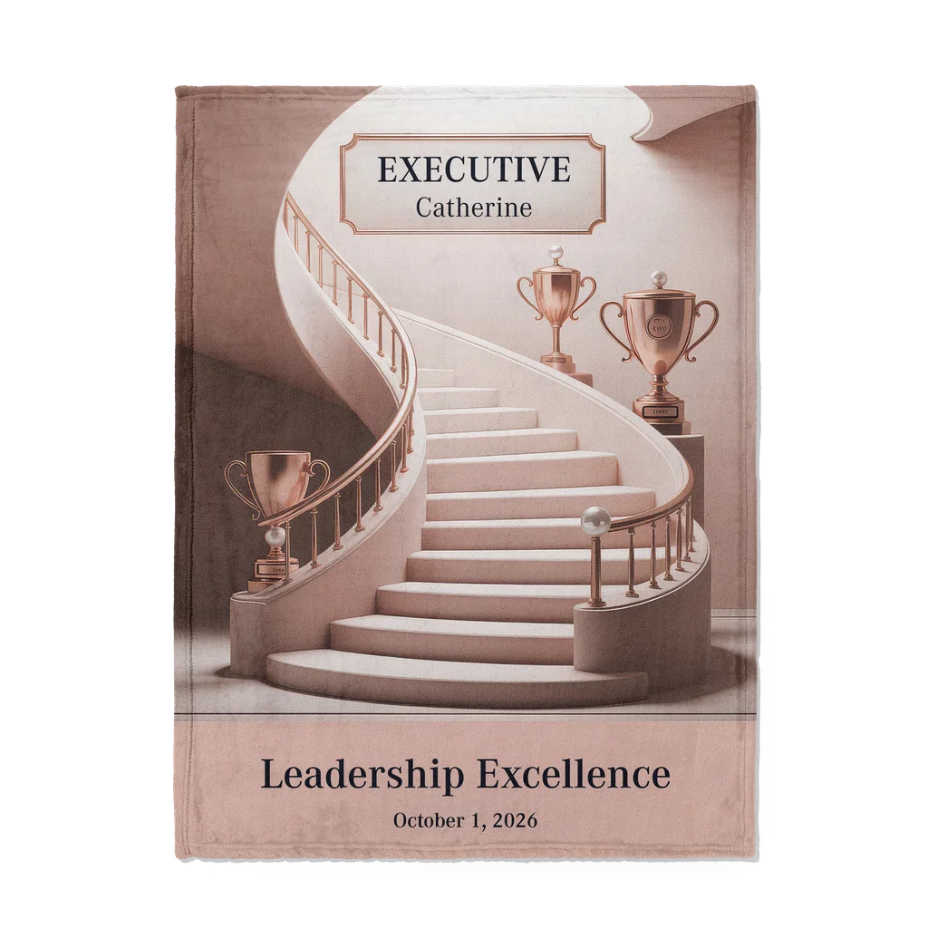 Women's Executive Promotion Achievement Personalized Plush Blanket