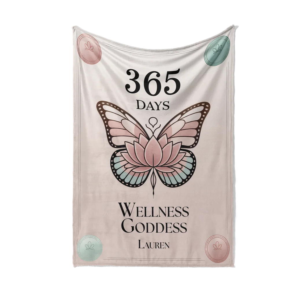 Women's Butterfly Wellness Personalized Plush Blanket