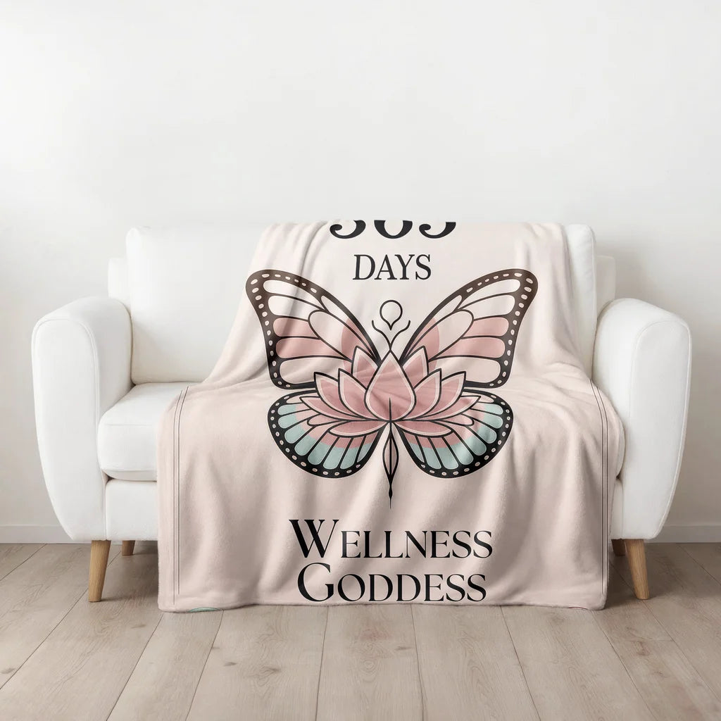 Women's Butterfly Wellness Personalized Plush Blanket
