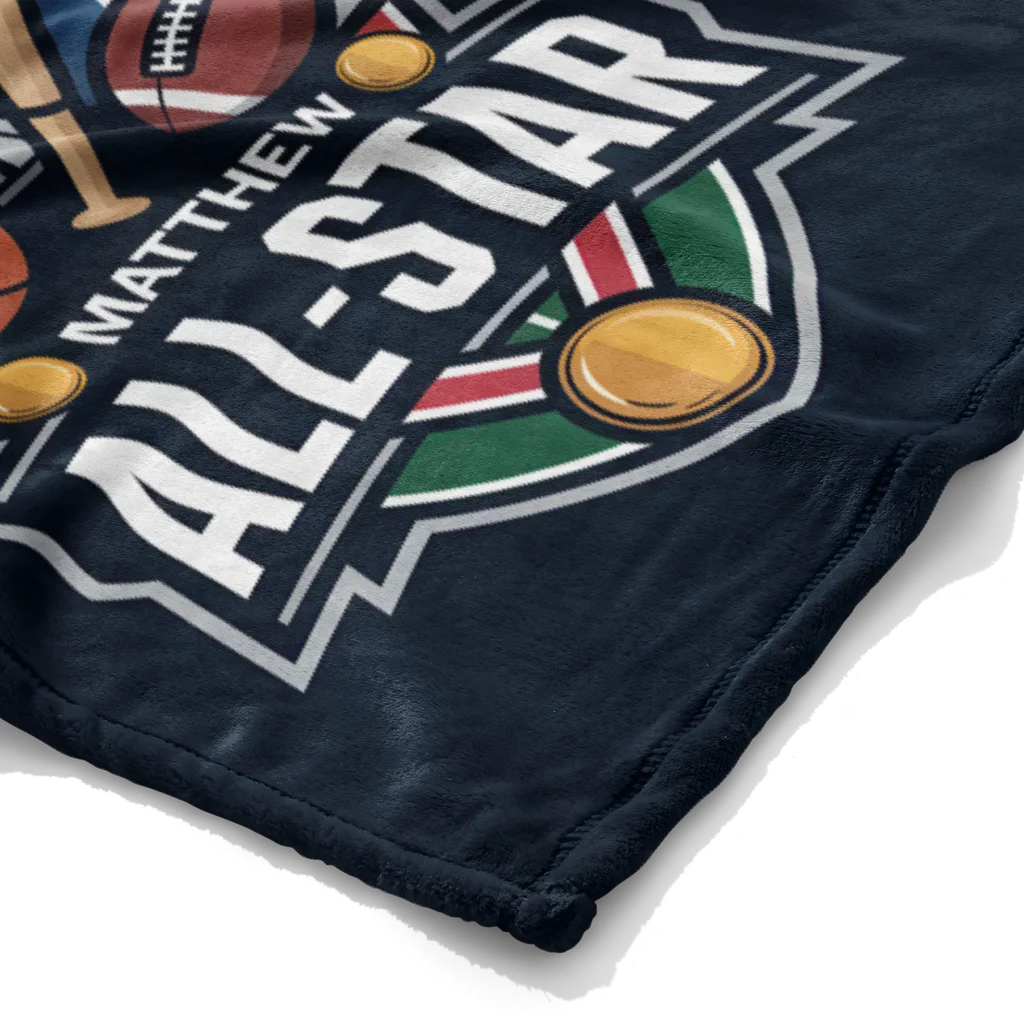 All-Star Achievement Personalized Plush Blanket