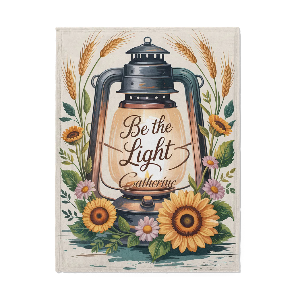 Be The Light Inspiring Personalized Plush Blanket