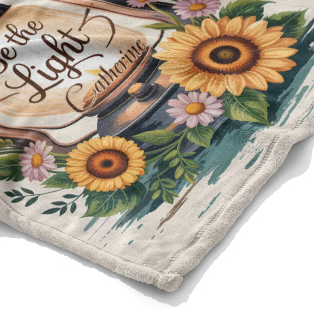 Be The Light Inspiring Personalized Plush Blanket