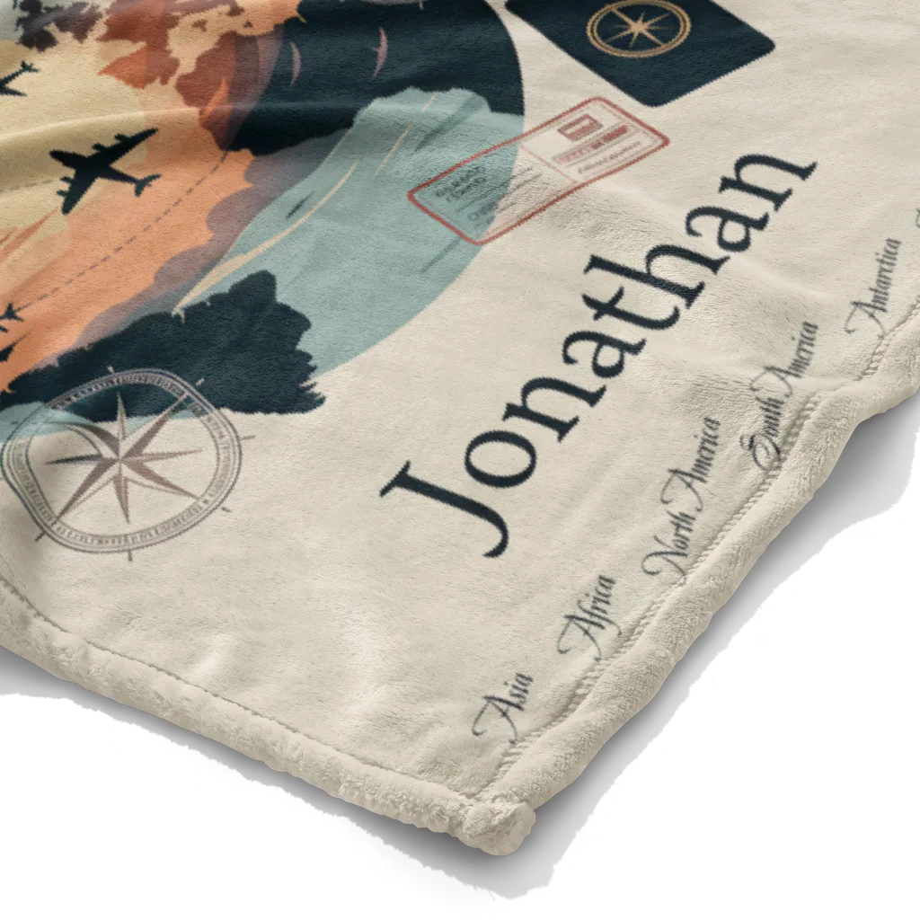 Adventure Lover Personalized Plush Blanket