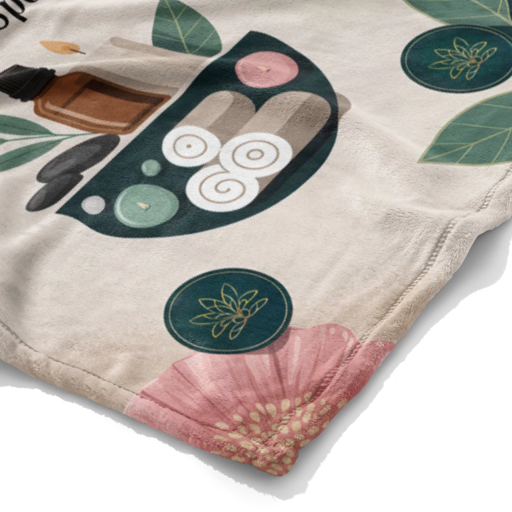 Self-Care Spa Personalized Plush Blanket