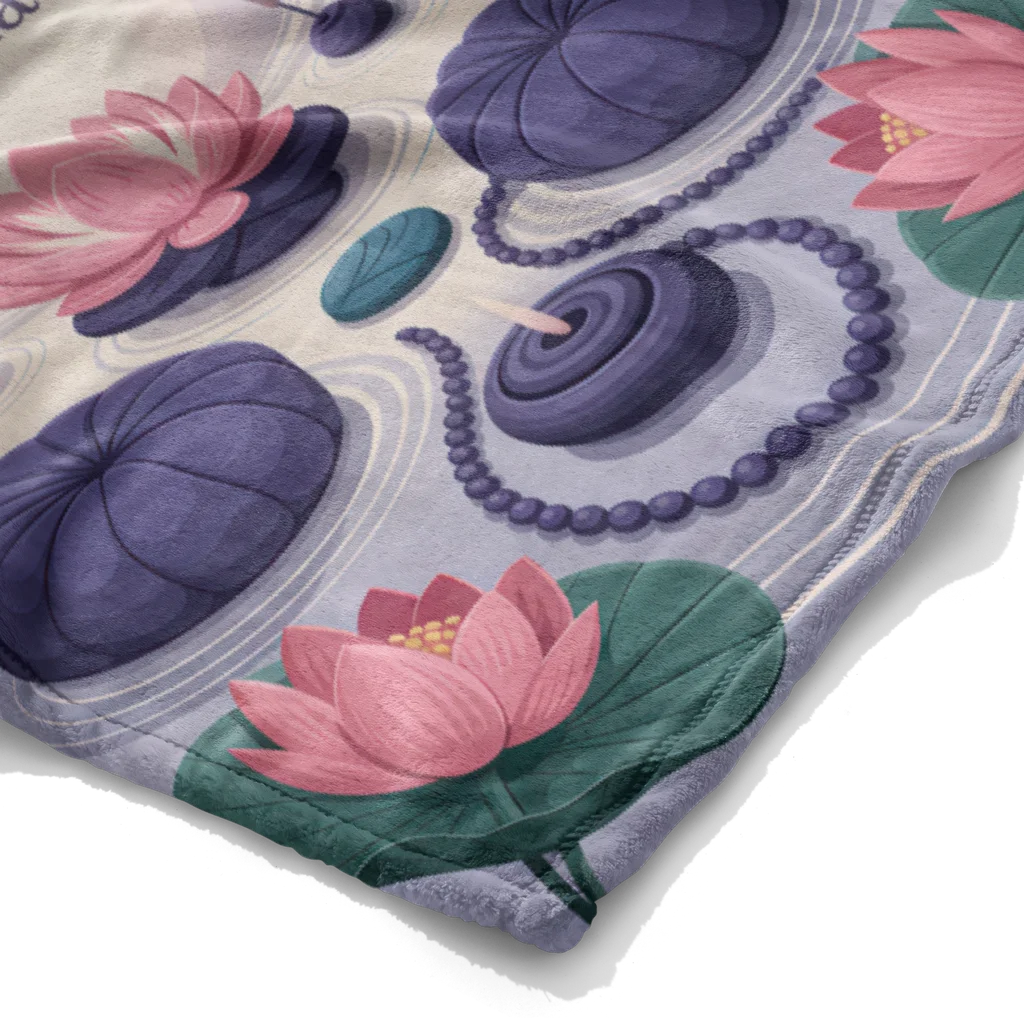 Mindfulness Meditation Personalized Plush Blanket