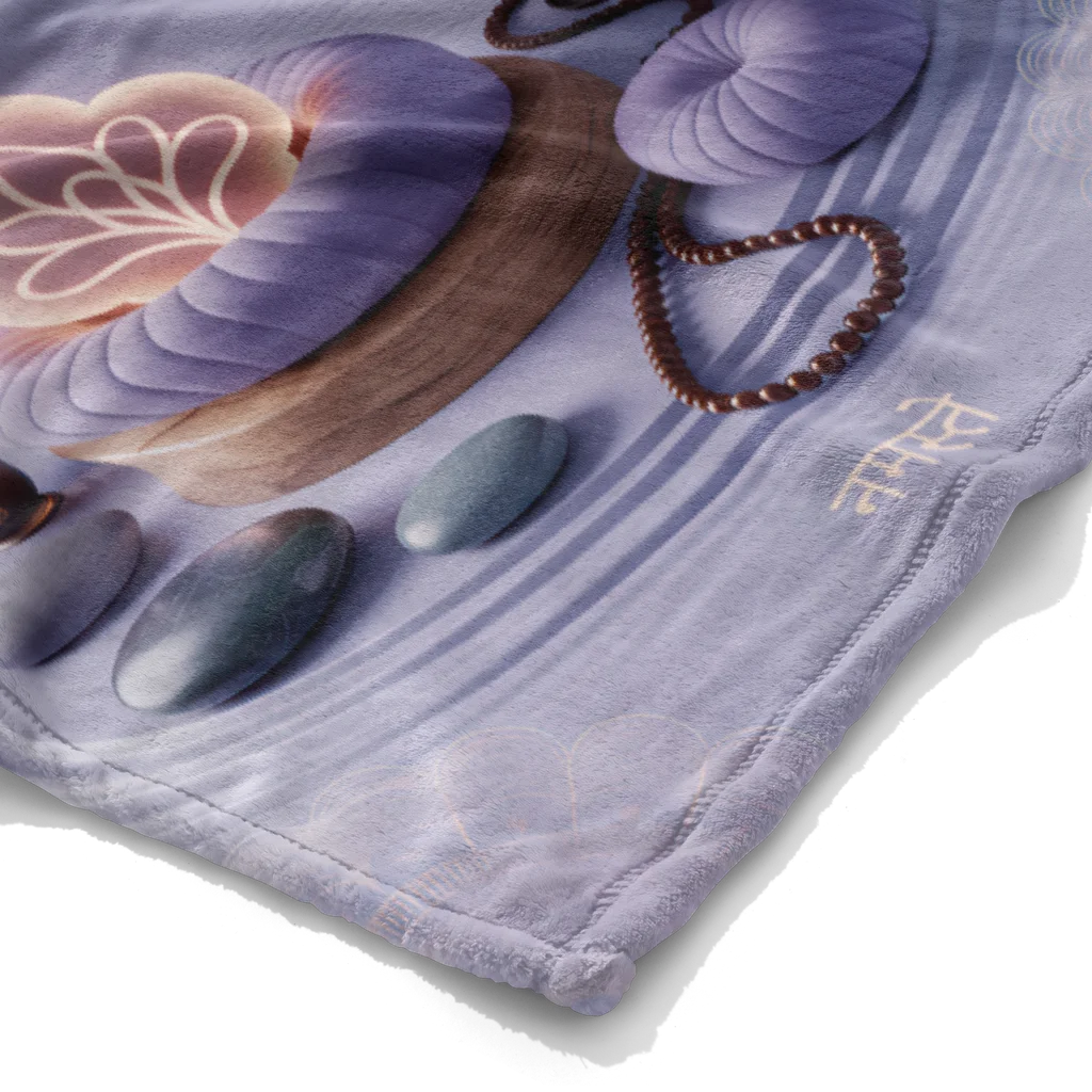 Mindful Yoga Retreat Personalized Plush Blanket