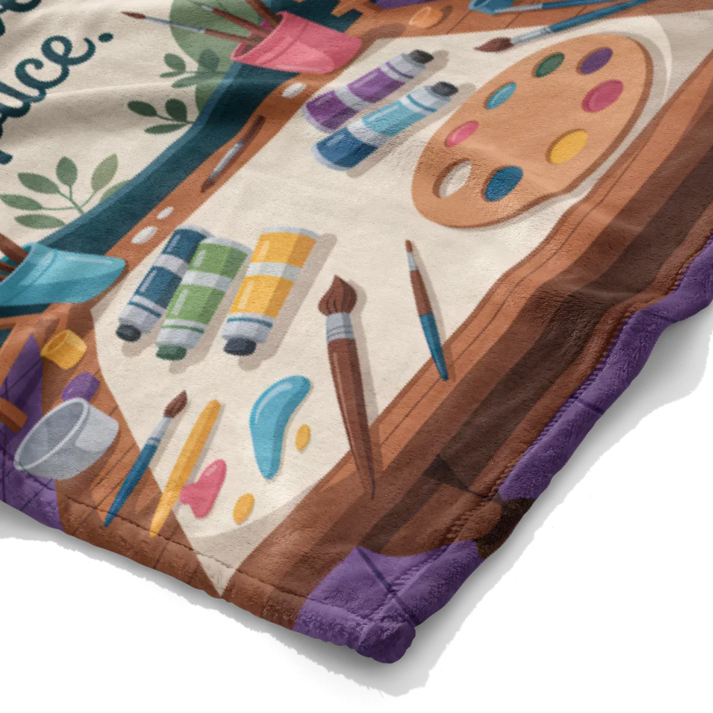 Creative Space Personalized Plush Blanket